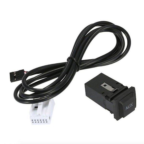 Bil Aux-brytergrensesnitt Adapter i Sokkel med Kabelsett for Vw1 Rcd510 Rcd310 Rns315 Jetta 5 Mk5 Golf 6 Mk6
