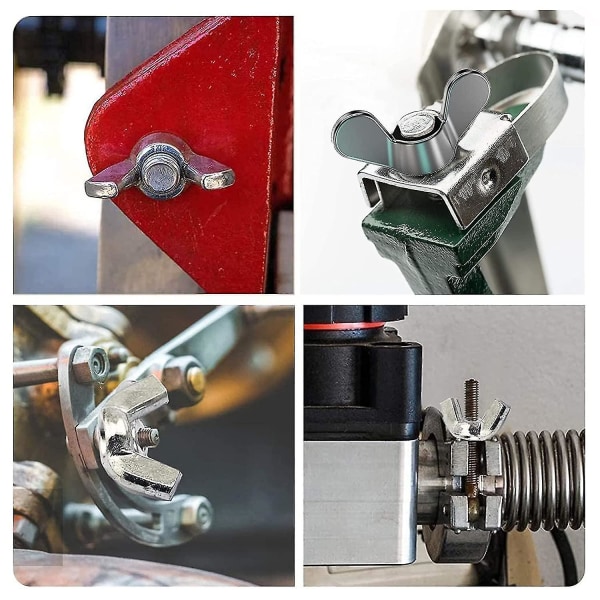 40 stk. vingemøtrikker i rustfrit stål, vingemøtrikker i rustfrit stål, vingemøtrik-sortiment, M4 M5 M6 M8