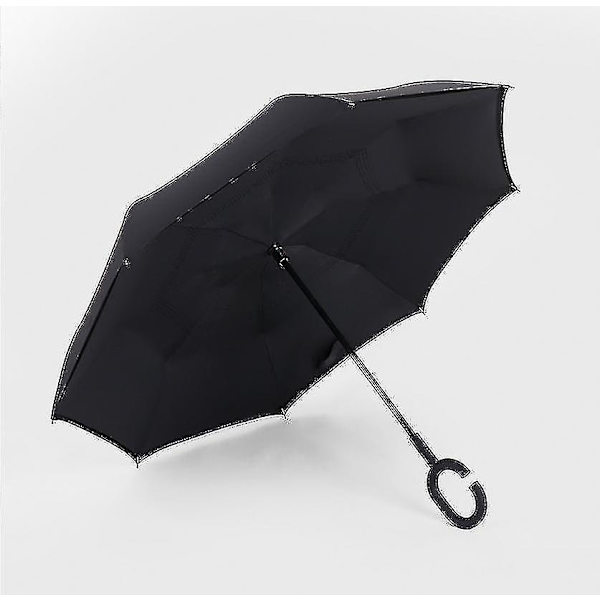 C-Parasol Käännettävä Sateen- ja Tuulenkestävä Katos Kaksikerroksinen Inverttoitu -- Kasteleva Kukka