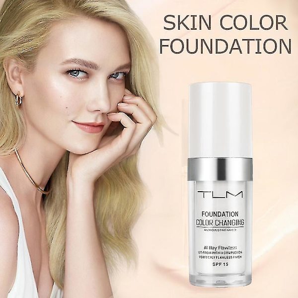 2 st Tlm Flawless Färgförändrande Foundation Makeup Hudton Matchande Concealer