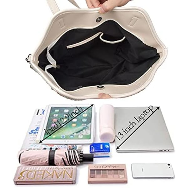 Kvinners store fleece sherpa tote bag teddy plysj fluffy pels håndvesker for kvinner jenter veske