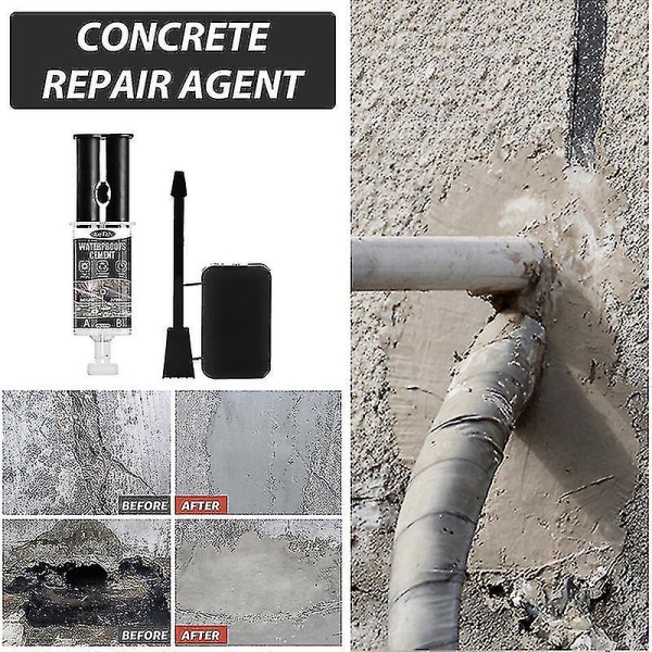 Sort Vandtæt Cement Multifunktionel Revne Hurtigtørrende Mørtellim Praktisk Hjem Tilslutning Z30211