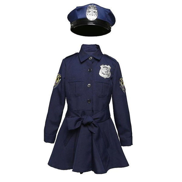 1 stk børne politi kostume