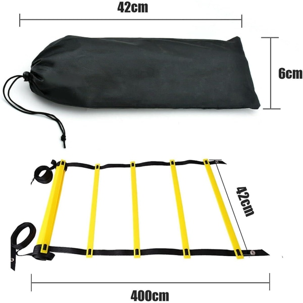 Träningstege 4m Agility Stege Hastighetsträning Fotbollsstege 12 Sporter Fotbollshastighetsträningsstege Agility Hastighetsträning Eq
