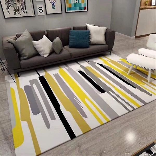 Skandinavisk Mønster Moderne Tæpper Design Vaskbare Dekorative Områdetæpper Kort Bunke Stue Soveværelse Spisestue Skridsikkert Tæppe 140x200cm