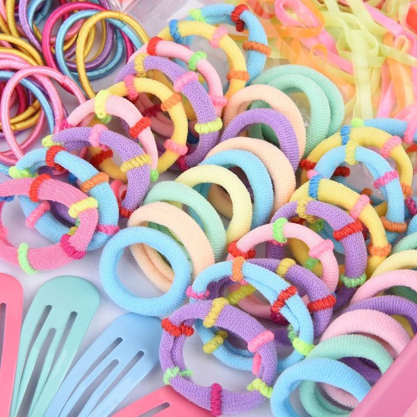 780 st flickor hårtillbehör, blomma hårklämma elastisk gummi hårband hårklämmor för flicka