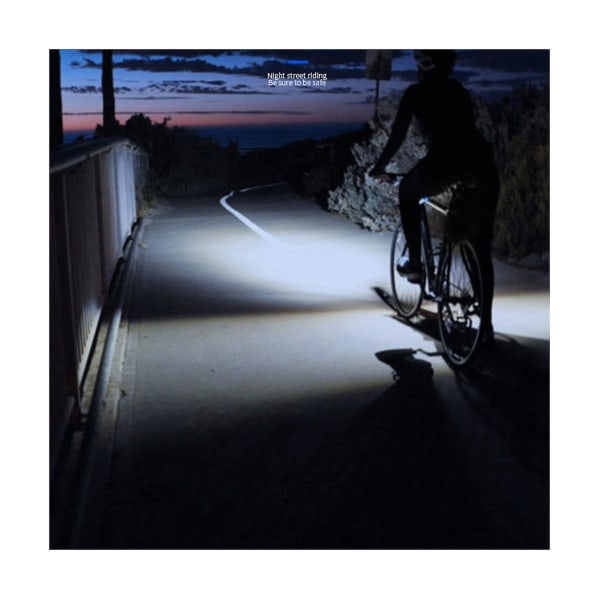 Night Cycling Light Cycling Flashlight Strong Light Front Lamp Waterproof Usb Rechargeable With Hor