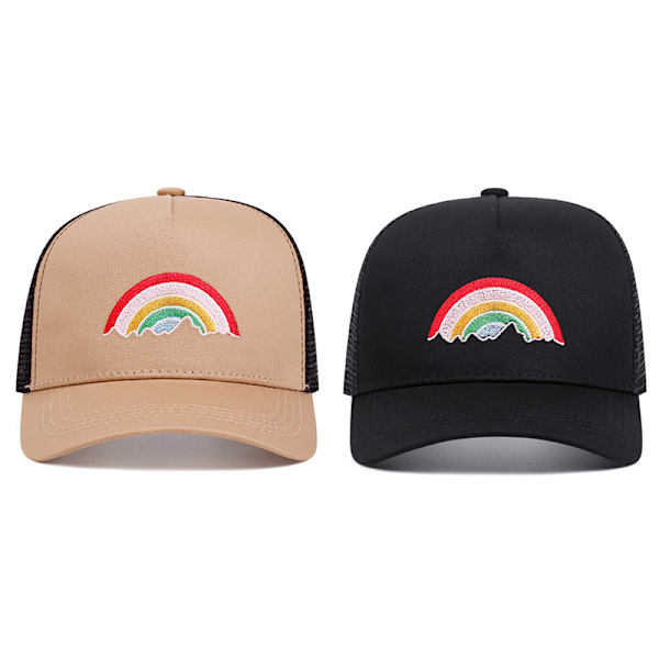 Regnbue baseball kasket casual hip hop hat solbeskyttelse mode