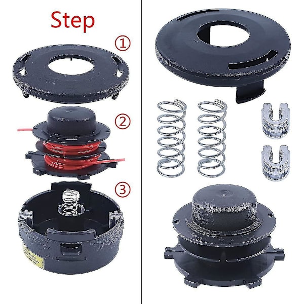 6 stk. snorestrimmer reservedele til Stihl Fs44 Fs80 Fs83 Fs85 Fs90 Fs100 Fs110 Fs120 Fs130 Fs200 snorestrimmer med fjeder