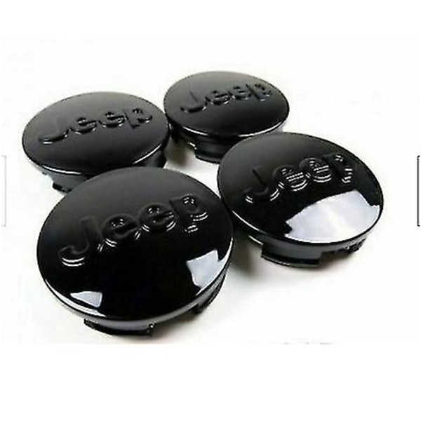 Nye 2007-2015 Sorte Jeep 63mm Center Caps Grand Cherokee 20\" Hjul 4stk