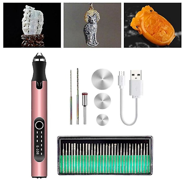 Portabel Graverings Penna, Professionell Precision Med Graveringsnålar, USB Laddningsbar