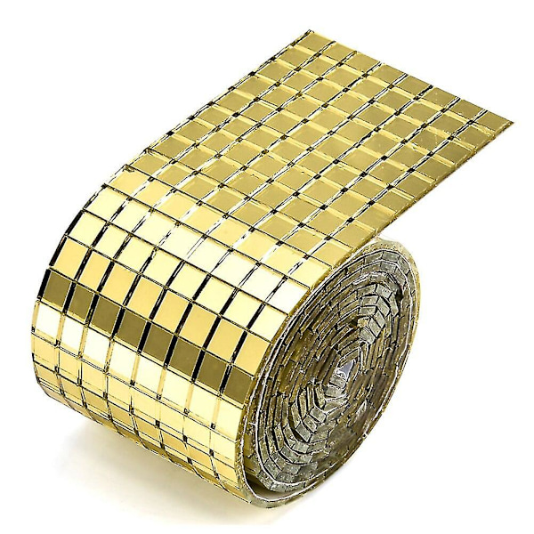 Itsekiintopinnat lasipeilimosaiikkilaatat Tarrat Mini Neliö Pyöreä Koti Huone Tarrat DIY Käsintehty Juhlat Koriste Tarra 1mx4cm