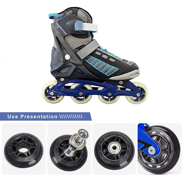 46 stk. Inline Skate Reservedele Aksel Rulleskøjter Reservedele Tilbehør Aluminiumlegering Skatehjul Sæt Inkluderer Aksel & Aksler Scr