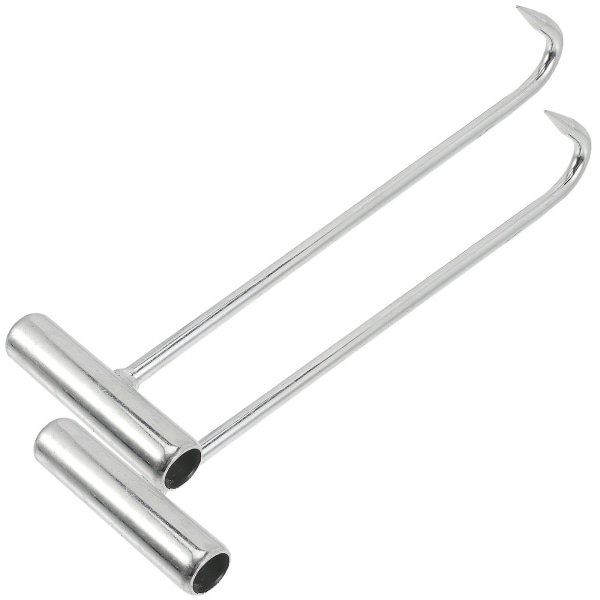 2 kpl Xtool-miehenaukkojen nostokoukut Nostokoukku Oven nostokoukku Miehenaukon kannen nosturi Viemärikannen nostokoukut Viemäriluukun koukku