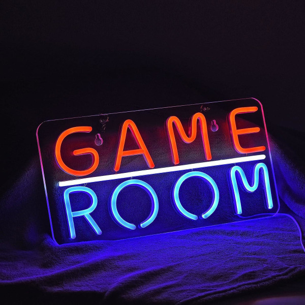 Spillerum Neonskilt Led Dæmpbar Spillezone Værelse Ølbar Mand Hule Soveværelse Hjemmekunst Gaming Neonlysskilt Neonlys Vægkunstværk