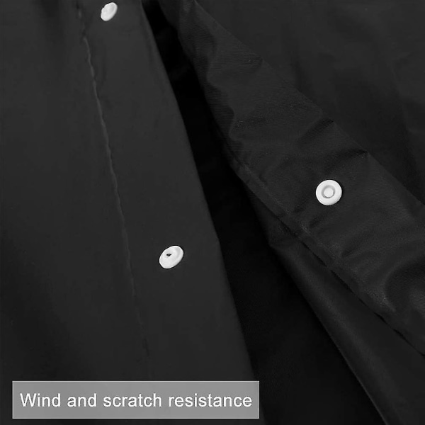 2-pak sort regnfrakke bærbare ponchoer, vandtæt Eva-genanvendelig regnjakke kompatibel med mænd og kvinder, holdbare regnfrakker langærmet regnponcho