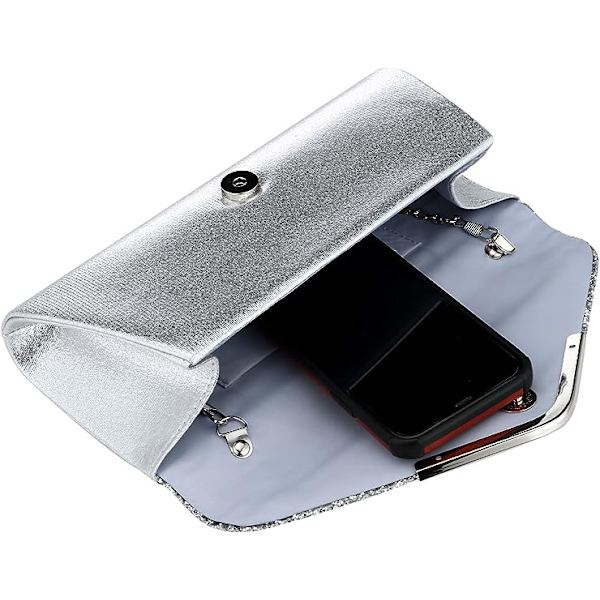 Kvinders Glitter Sequins Kuvert Aften Taske Håndtaske Fest Brude Clutch Pung