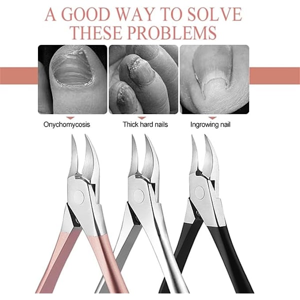 Professionel negleklipper Nipper Død hud Saks Polering Slibning Manicure Pleje Værktøjer Rustfrit Stål Negleklipper (Farve: D)