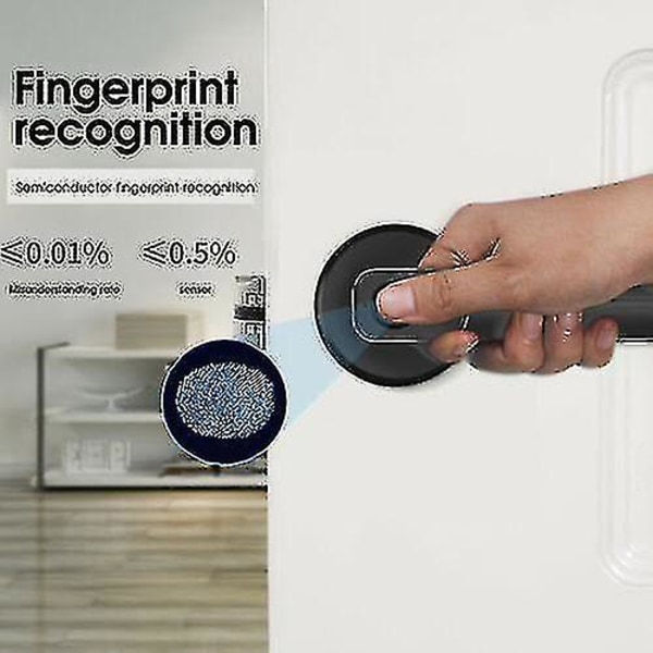 Fingeravtrykk Elektronisk Dørlås Biometrisk Dørhåndtak Med Nøkler Sikkerhet A