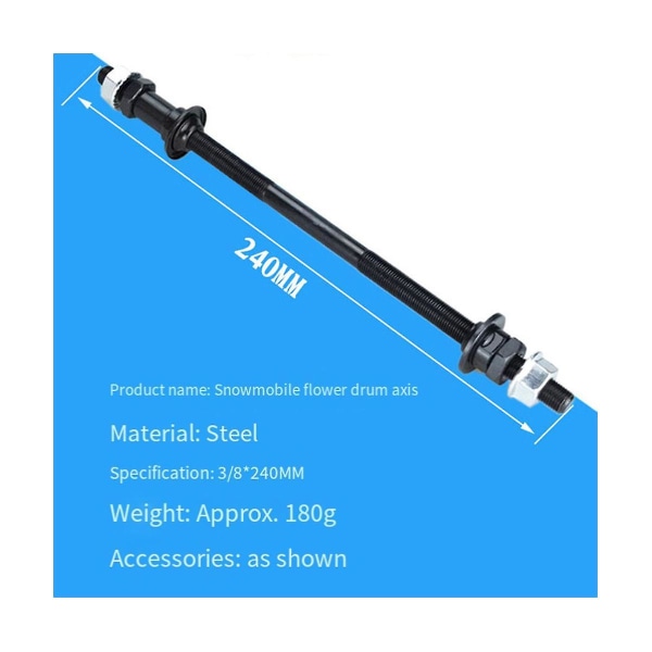 Pidennetty 240 mm maastopyörä lumipyörä Fat polkupyörä Taka-akseli Kiinnitetty Kiinteä akseli Taka-akseli Polkupyörä