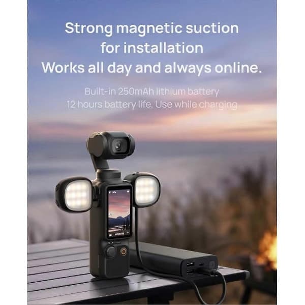 Magnetisk Mini Quick Release Fyldlys Selfie Lys til DJI OSMO Pocket 4/3 Mini Quick Release Bærbart Fyldlys
