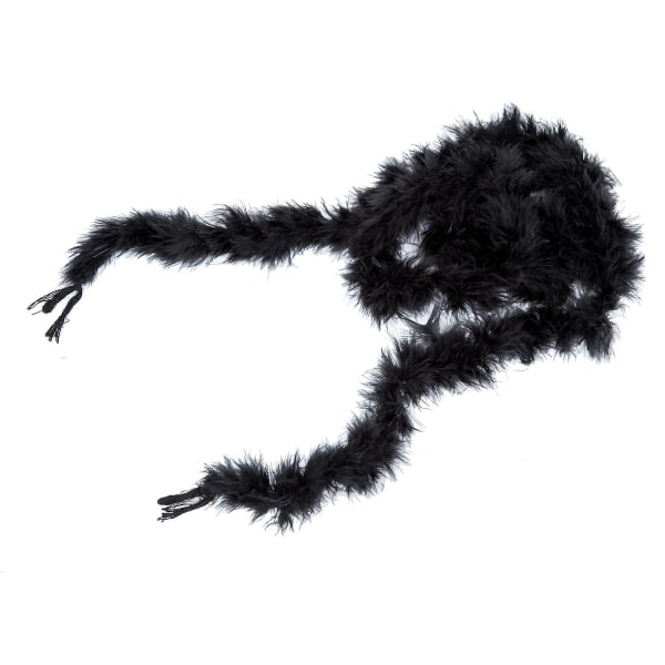 6-jalkainen Marabou Feather Boa yöteekutsuihin - musta