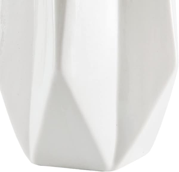 Rivet Modern Vaser i Stengods, 36,5 cm Hög, Vit