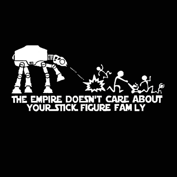 Star Wars Roliga Bil Dekaler Fönster Reflekterande Dekoration