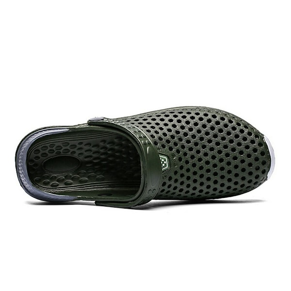 Fashionabla herr- och damsandaler för stranden med tjock sula, halkfria tofflor, lätta flip-flops, trädgårdsskor Blue 42