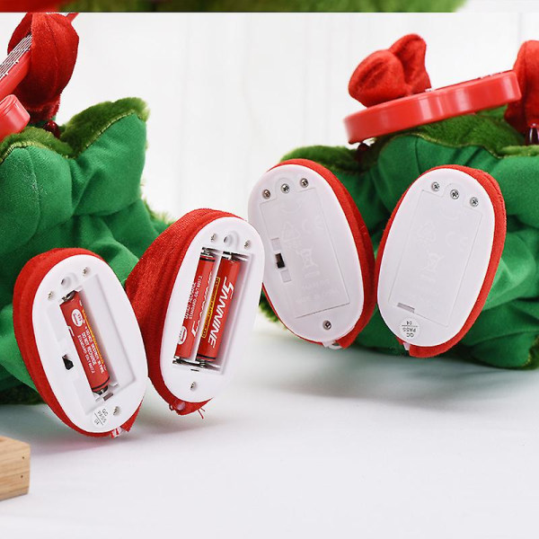1 populær juletredukke som kan synge og danse, elektrisk plysjleketøy, kreativ julegave til barn