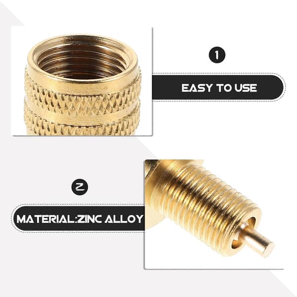 Lastbilsdäckpumpventiladapter för luftpump med 6 st koppar Golden 2.60X1.40X1.40CM