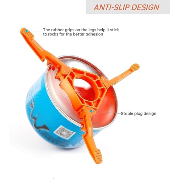Drivstoffbeholder Stabilisator Stativ Gassbeholder Stativ Patronbeholder Tripod for Camping Drivstoffbeholder (Oransje)