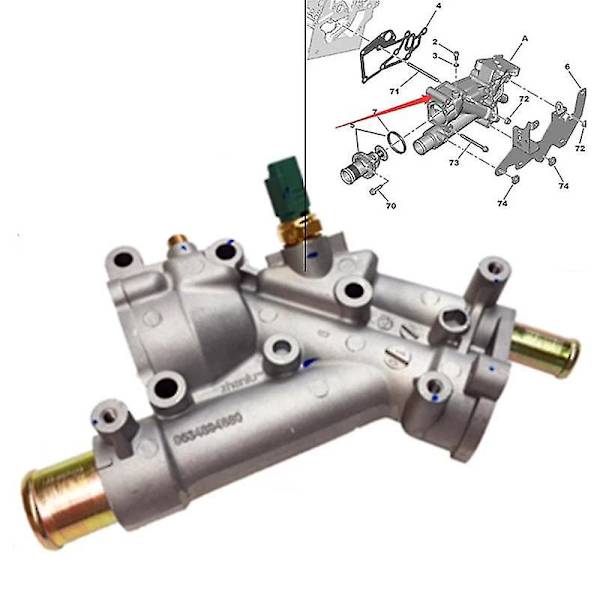 Auto Motor Kølemiddel Termostat Hus 9653298580 1336q4 Til 307/407/607 Til Xsara//c5