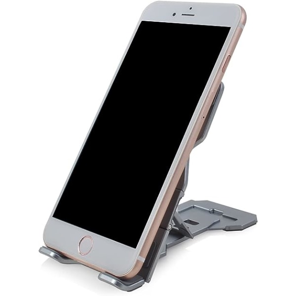 Vikbart telefonställ av aluminiumlegering, bärbart mobiltelefonställ för skrivbord och justerbar höjd, mobiltelefonhållare Cradle Dock-kompatibel De flesta av telefoner