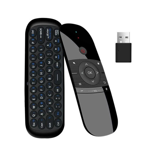 Luftmus 2.4G Trådlöst Tangentbord Fjärrkontroll IR Fjärrkontrollinlärning 6-axlig Rörelseavkänning för Smart TV Android TV Box PC