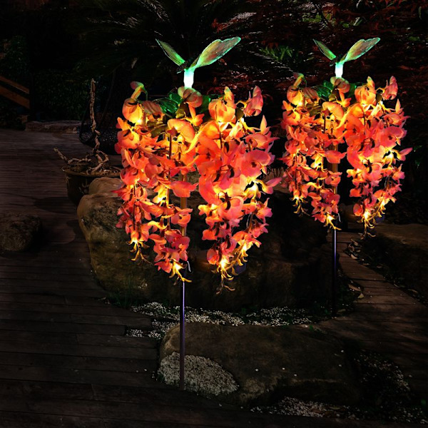 Bønne Blomsterarrangement Lys Have Gård Plæne Natlys Udendørs Kunstig Blomst Landskab Lampe Hjem Indretning