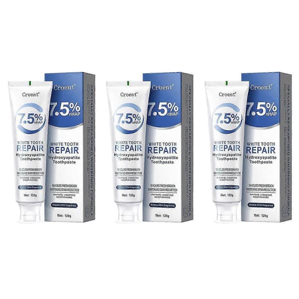 1-3 stk. Hydroxyapatit Tandpasta til Emaljebeskyttelse, Mild Mynte, Frisk Ånde 3pcs