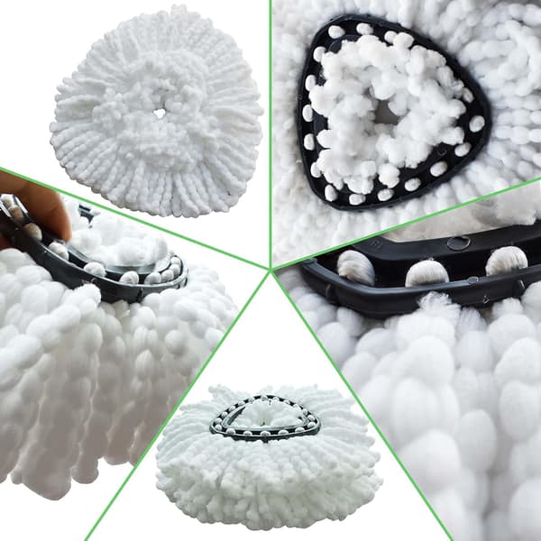 12-pakning Spin Mop-erstatningshoder for O-Ceda EasyWring, vaskbar