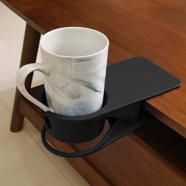 Uppgraderad Clip-On Mugghållare för Kontorsstol, Bord, Skrivbord, Sida för att Hålla Kaffe, Mugg, Vatten, Soda, Te