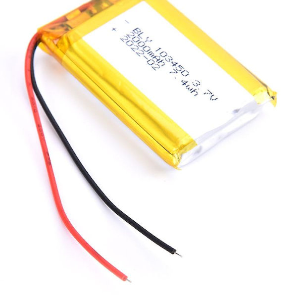 3.7V 103450 Polymer Litiumbatteri 2000 mAh Uppladdningsbara Högtalare Hög Kapacitet