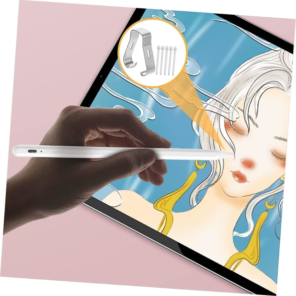 2 sett med påfyll for stylus i hvit plast med ultrafint tupp