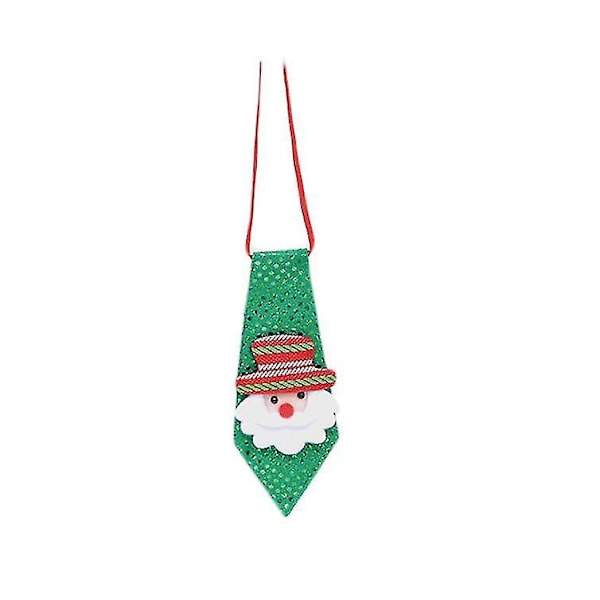 Suxm söt tecknad björn snögubbe tomtebarn jul chic slips fluga dans jul fest dekor jul drop prydnader(