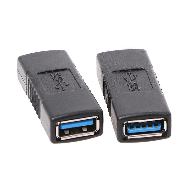 2 st USB 3.0 Typ A Hon till Hon Adapter Koppling Könsändrare Kontakt