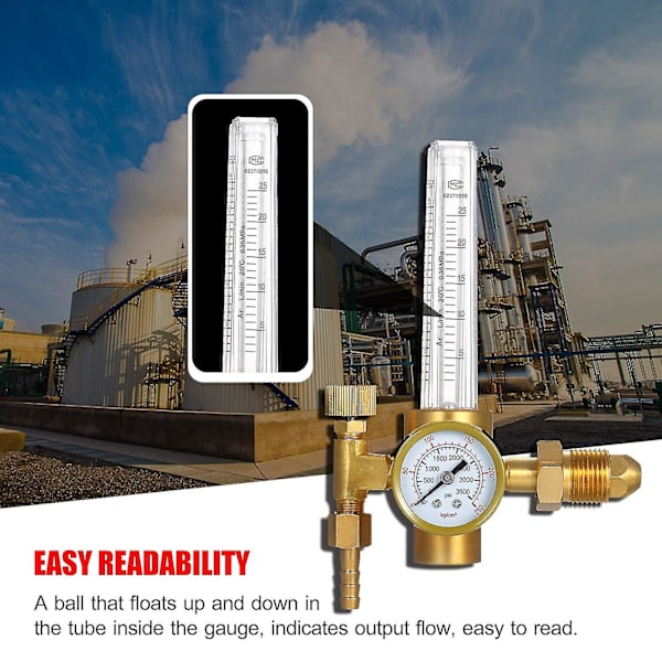 Flowmeter Argon Kuldioxid Cofairy Mig Tig Flow Meter Kontrolventil Gasregulator