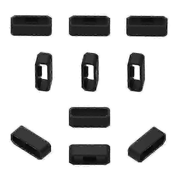 Sikkerhedsringe til Garmin urremme - 10 stk. silikone remholdere Black 18mm