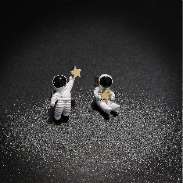 Asymmetric Earrings Astronaut Stud Earrings Starry Sky Space Star Drop Earrings