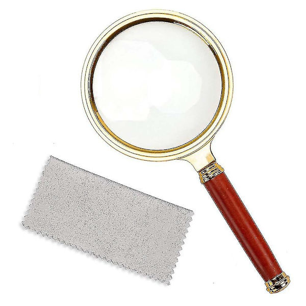 10x Handhållen Förstoringsglas, Läsförstoringsglas Loupe Glasögon 10x Med