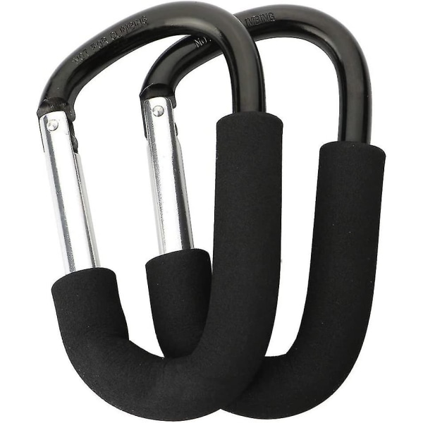 2 strollers krokar, universella babykrokar, barnvagnskarbinhake stora krokar, mamma multifunktionsklämma, shopping aluminium bil