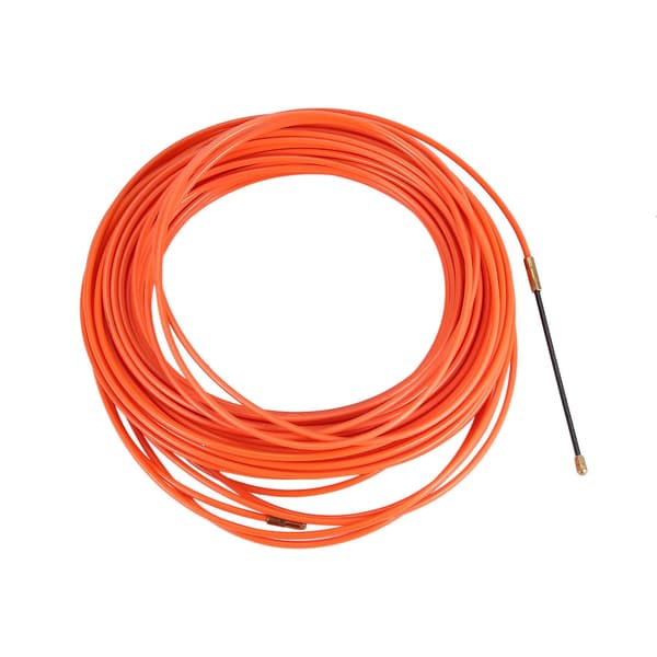 4mm 30 Meter Orange Guide Device Nylon Elektrisk Kabel Push Pullers Duct Snake Rodder Fish Tape Wire