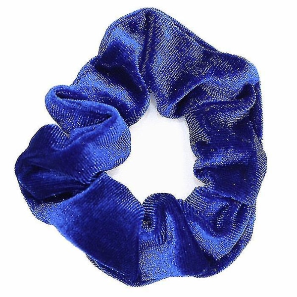 Women's Winter Velvet Scrunchies Hårband, marinblå